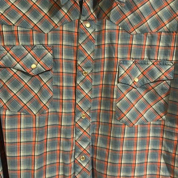 Wrangler Men’s XXL Pearl Snap Long Sleeve Button Down - Picture 3 of 6